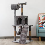 Furtastic 135cm Cat Tree Scratching Post - Silver Grey - Extra Image
