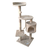 Furtastic 110cm Cat Tree Scratching Post - Beige - Low Angle