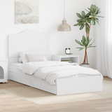Storage Bed with Headboard White 90 x 190 cm Engineered Wood