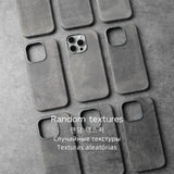 YMW Scars Crazy Horse Genuine Leather Case for iPhone 16 Pro Max 15 14 13 Mini Magnetic PULL-UP Frosty Cowhide Phone Cover - Front View