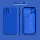 New Plain Neon Liquid Silicone Colorful Soft Case for iPhone 16 15 14 13 12 11 Pro Max Plus Fluorescent Microfiber Pink Cover - Close-Up Angle