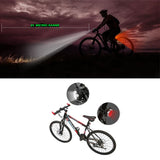 Waterproof Bicycle Bike Lights Front Rear Tail Light Lamp USB Rechargeable IPX4 - 45-Degree Angle