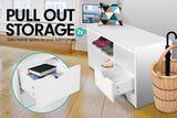 Shoe Rack Cabinet Organiser White Cushion - 80 x 30 x 45cm - White - 45-Degree Angle