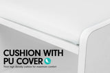 Shoe Rack Cabinet Organiser White Cushion - 80 x 30 x 45cm - White