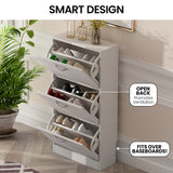 Sarantino Mavis Shoe Cabinet in White