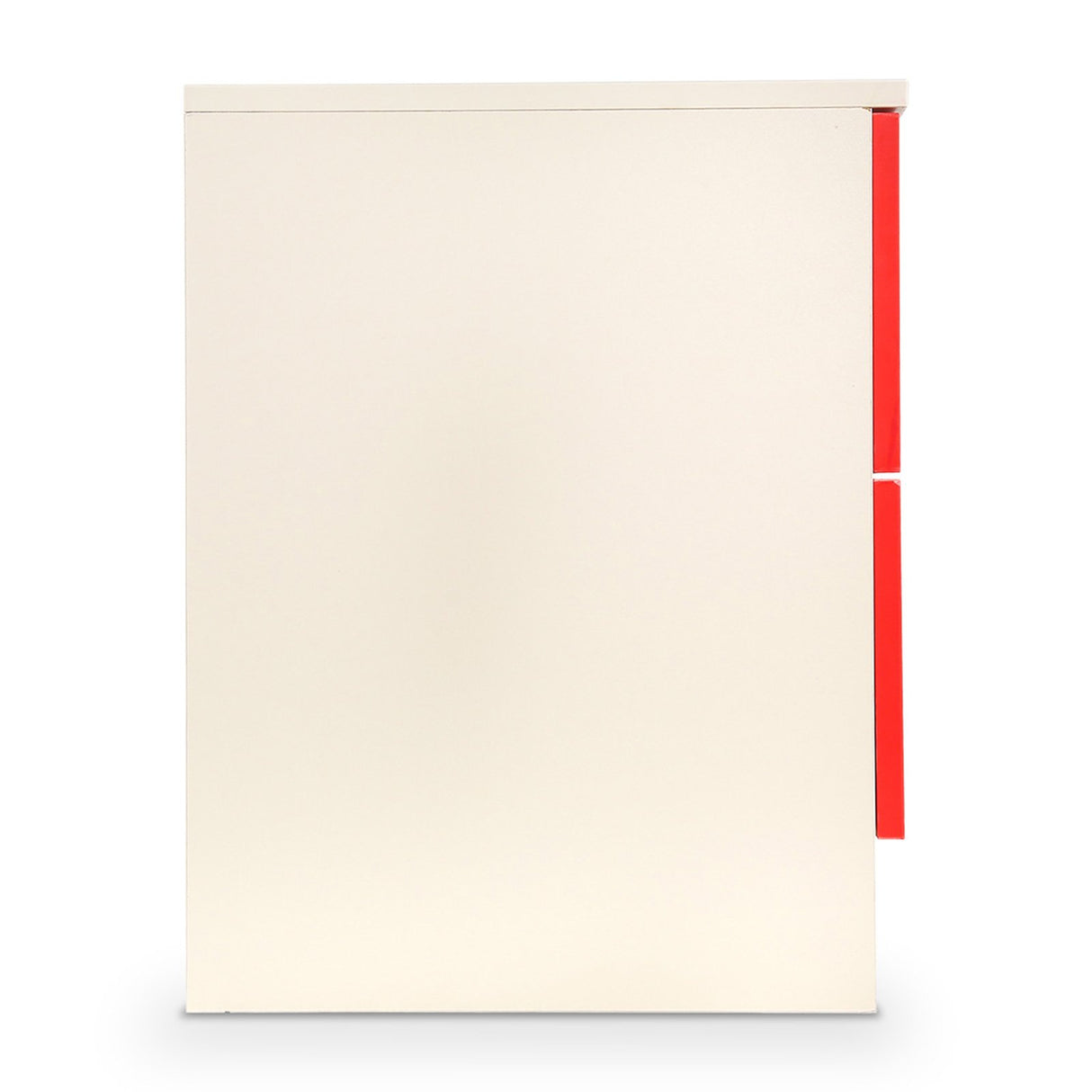 Bedside Table with Drawers MDF Cabinet Storage 51 x 40cm - White Red