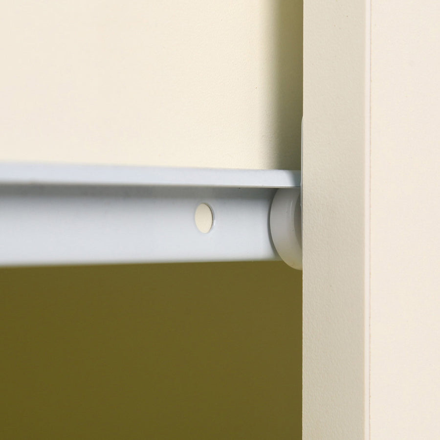 Bedside Table with Drawers MDF Cabinet Storage - White