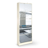 Sarantino 24 Pairs Shoe Cabinet Rack Storage Cupboard Organiser 5 Level Drawers