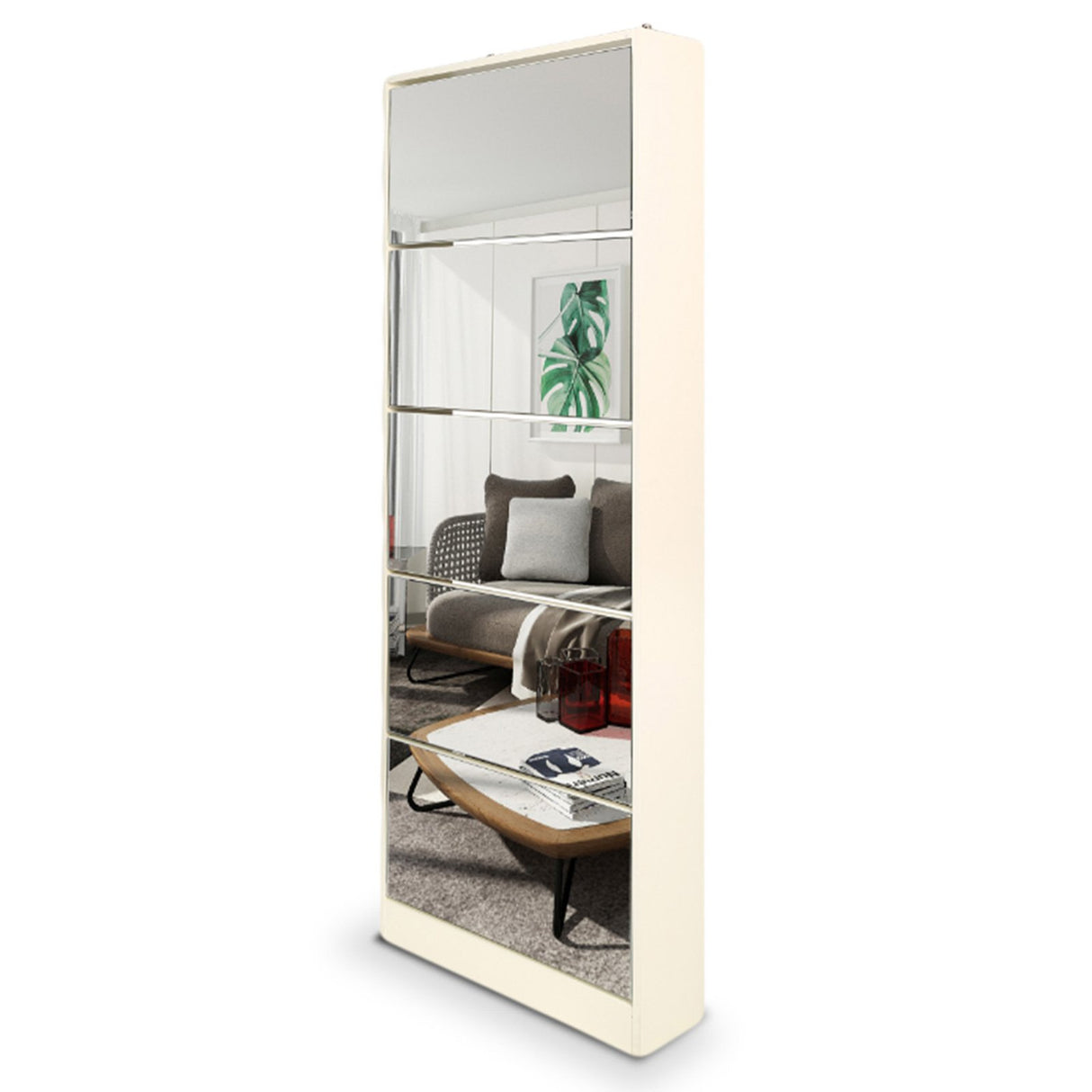 Sarantino 24 Pairs Shoe Cabinet Rack Storage Cupboard Organiser 5 Level Drawers