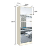 Sarantino 24 Pairs Shoe Cabinet Rack Storage Cupboard Organiser 5 Level Drawers
