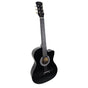 Karrera 38in Cutaway Acoustic Guitar with Carry Bag - Black