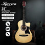 Karrera 38in Cutaway Acoustic Guitar with Carry Bag - Natural