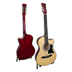 Karrera 38in Pro Cutaway Acoustic Guitar with Carry Bag - Natural
