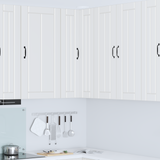 Wall Corner Cabinet LUCCA White 57 x 57 x 100 cm - Side View