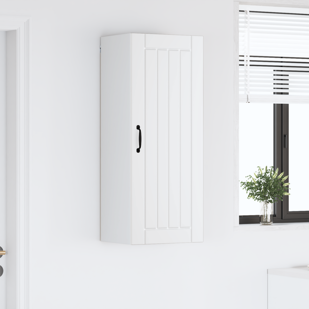 Wall Cabinet LUCCA White 40 x 31 x 100 cm Engineered Wood
