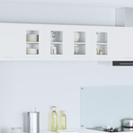 Hanging Cabinet 2 pcs White Engineered Wood