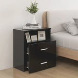 Bed Cabinets 2 pcs Black 50x32x60 cm - Side View