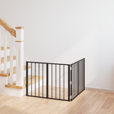 Dog Gate 2 pcs Black 80 x 60 cm Galvanised Steel - Front View