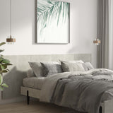 Wall Headboard Concrete Grey 240 cm Engineered Wood - Side View