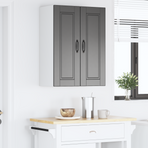 Wall Cabinet PORTO 2 pcs Black Engineered Wood