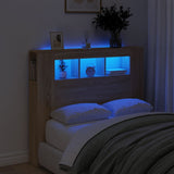 LED Headboard Sonoma Oak 120 cm Engineered Wood - Front View