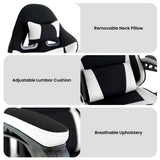 Sarantino Antre Kids Study Gaming Chair Black White Computer Seat Adjustable Height Ergonomic S