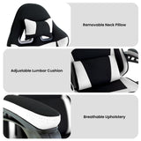 Sarantino Antre Kids Study Gaming Chair Black White Computer Seat Adjustable Height Ergonomic S - Low Angle