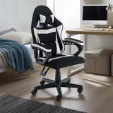 Sarantino Antre Kids Study Gaming Chair Black White Computer Seat Adjustable Height Ergonomic S