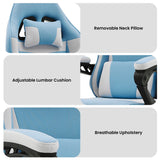 Sarantino Antre Kids Study Gaming Chair in Black and White Office Adjustable Height Chair - Low Angle