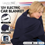 Laura Hill Heated Electric Car Blanket 150x110cm 12V - Blue - Extra Image