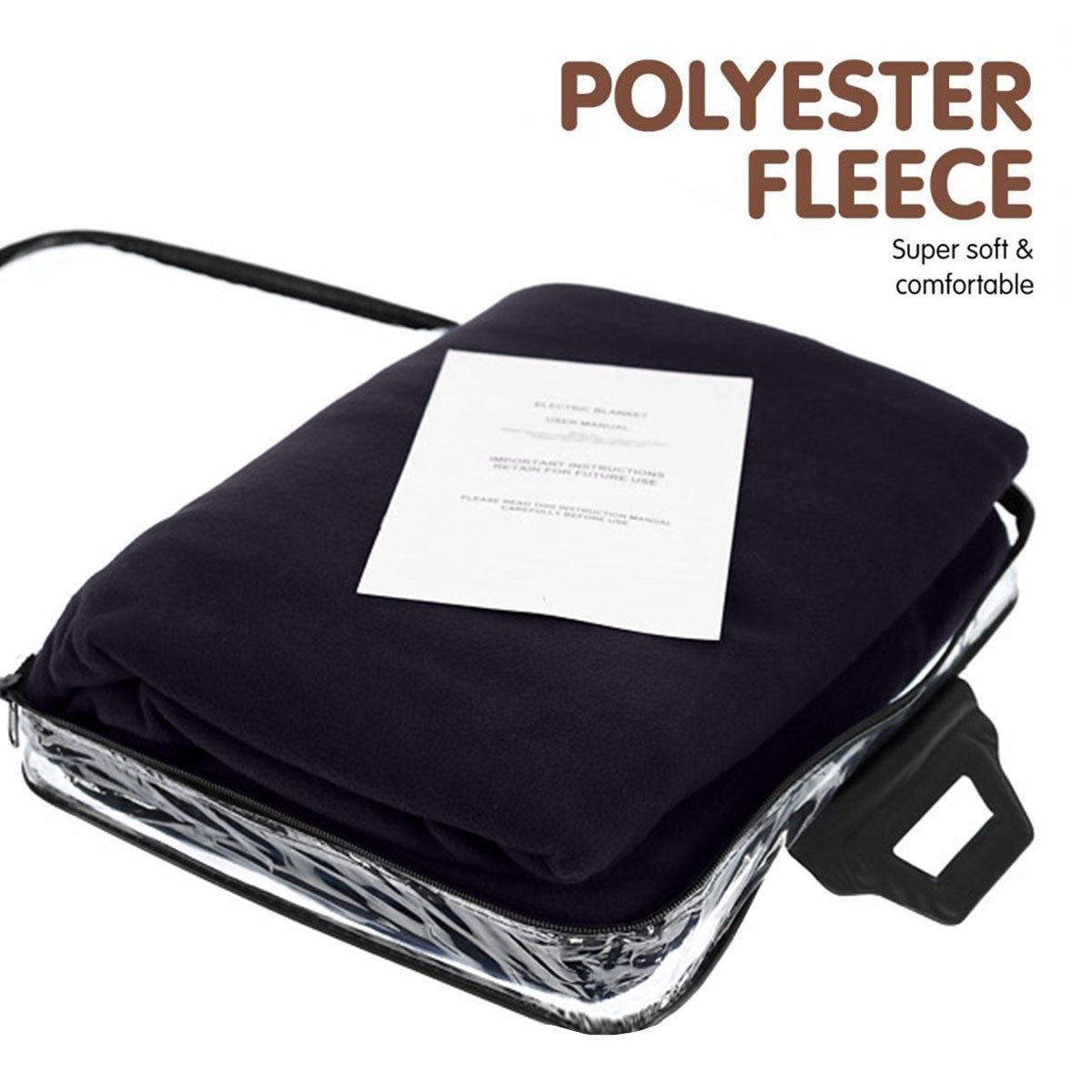 Laura Hill Heated Electric Car Blanket 150x110cm 12V - Blue
