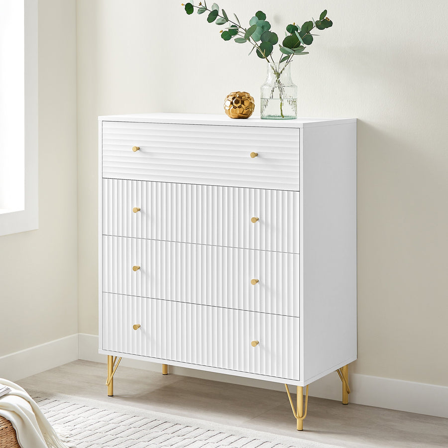 Sarantino Rocco Chest of Drawers in White