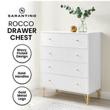 Sarantino Rocco Chest of Drawers in White - Extra Image