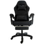 Sarantino Cueva Reclining High Back Office Gaming Chair Black Retractable Footrest Computer Sea