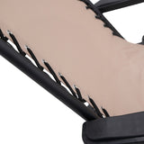 Zero Gravity Reclining Deck Camping Chair - Beige - 45-Degree Angle