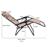 Zero Gravity Reclining Deck Camping Chair - Beige - Close-Up Angle