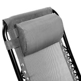 Zero Gravity Reclining Deck Chair - Grey - 45-Degree Angle