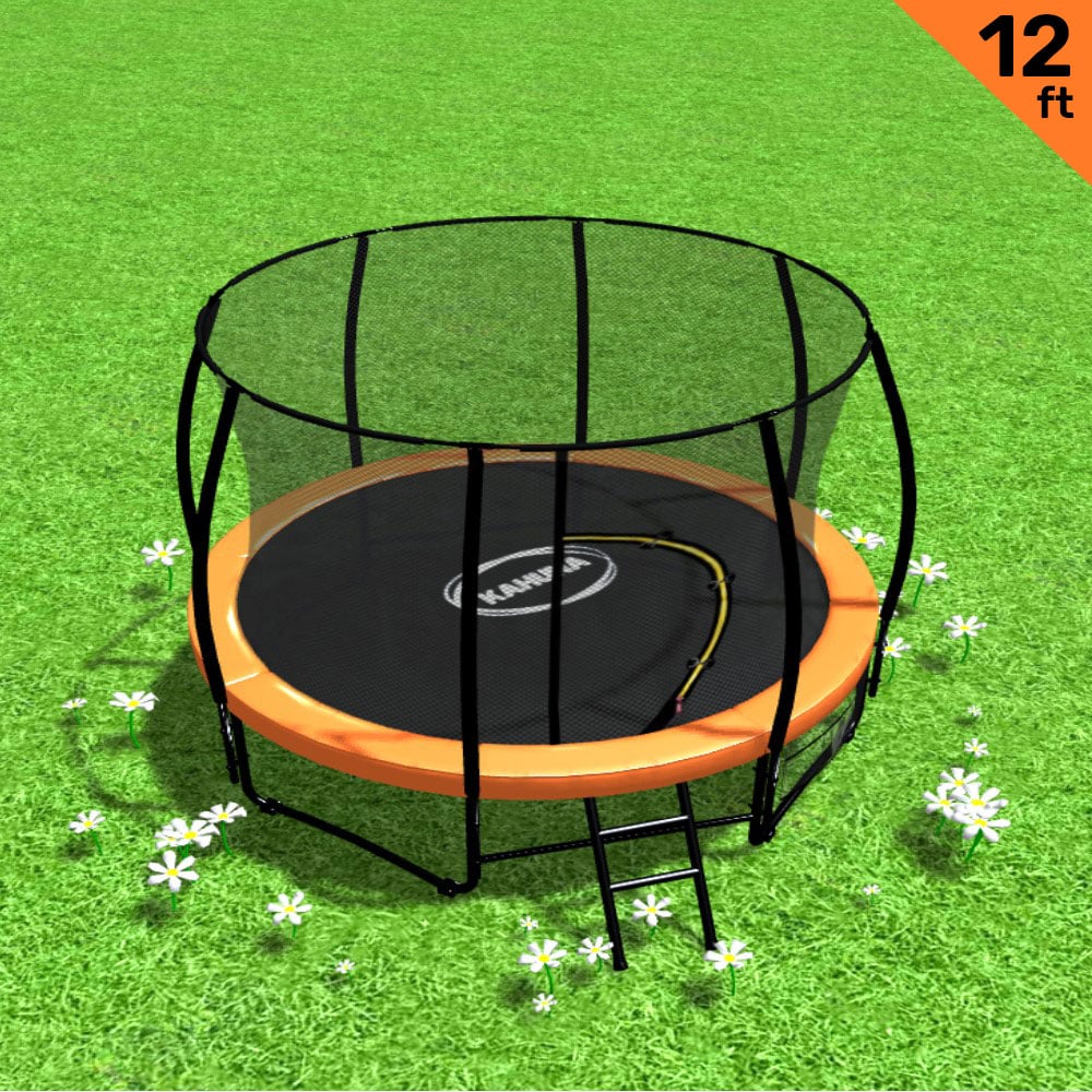 Kahuna Trampoline 12 ft Round Outdoor Kids with Safety Enclosure Net