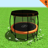 Kahuna Trampoline 8 ft with Roof - Orange