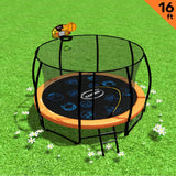 Kahuna Pro 16 ft Trampoline with Mat, Reversible Pad, Basketball Set