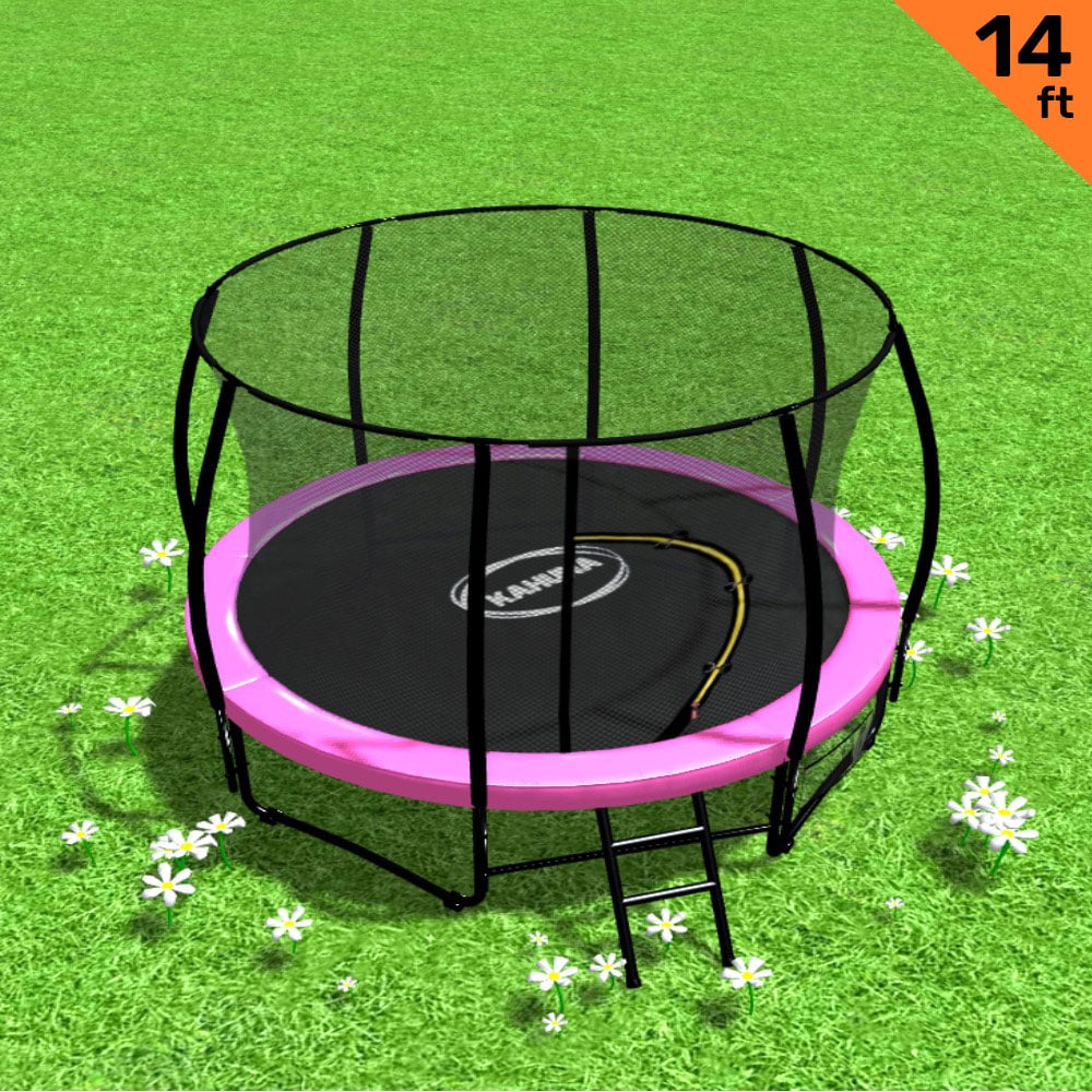 Kahuna Trampoline 14 ft Round Outdoor - Pink
