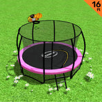 Kahuna Trampoline 16 ft with Basketball Set - Pink