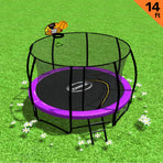 Kahuna 14 ft Trampoline with Basketball Set - Purple