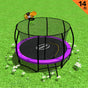 Kahuna 14 ft Trampoline with Basketball Set - Purple