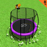Kahuna Trampoline 8 ft with Basketball Set - Purple