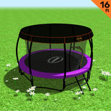 Kahuna 16 ft Trampoline with Roof - Orange Blue