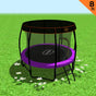 Kahuna Trampoline 8 ft with Roof - Purple