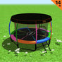 Kahuna Trampoline 14 ft with Roof - Rainbow