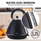Pronti Toaster, Kettle & Coffee Machine Breakfast Set - Black - Extra Image