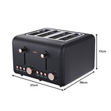 Pronti Toaster, Kettle & Coffee Machine Breakfast Set - Black - Extra Image